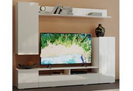 Гостиная Диаманд белый глянец