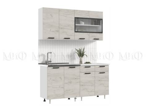 Кухонный гарнитур Рио New 1600 дуб крафт Белый