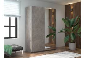 Шкаф-купе Прайм 2-х дверный 1200 Зеркало/ДСП Бетон