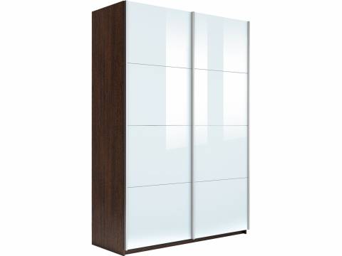 Шкаф-купе Прайм 2-х дверный 1600 Стекло Белое Венге