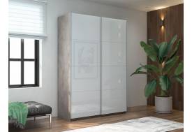 Шкаф-купе Прайм 2-х дверный 1600 Стекло Белое Бетон