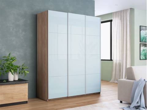 Шкаф-купе Прайм 3-х дверный 1800 три стекла белые Сонома