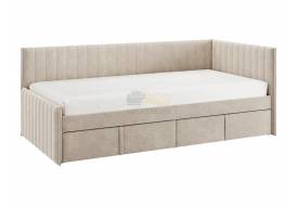 Кровать-тахта с ящиками Твикс цвет велюра капучино