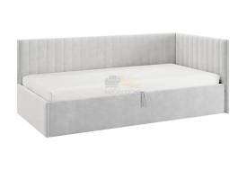 Кровать-тахта с подъемным механизмом Твикс цвет велюра галька