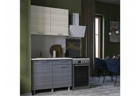 Кухня Лига 1000 МДФ Сандал Белый/Сандал Серый без столешницы