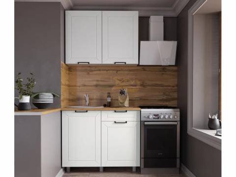 Кухня Ривьера 1000 МДФ Карбон Фарфор без столешницы