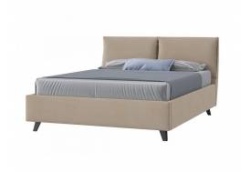 Кровать Сандра с ПМ 1600х2000 мм микровелюр бежевый
