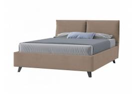Кровать Сандра с ПМ 1600х2000 мм микровелюр капучино