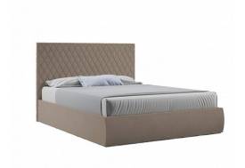 Кровать Стелла с ПМ 1200х2000 мм микровелюр капучино