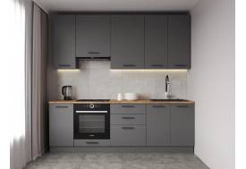 Кухонный гарнитур Антрацит 2400 (верх 950 мм)