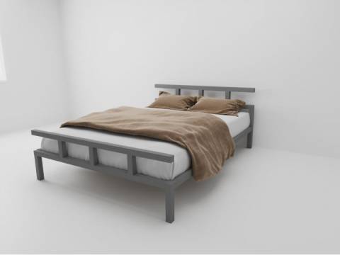 Кровать металлическая Лофт 800 серая