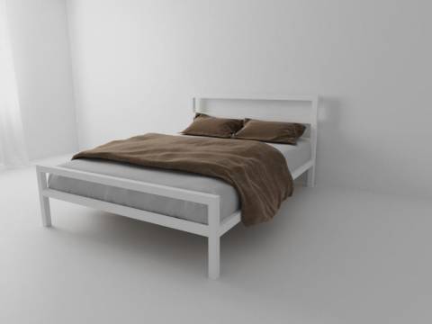 Кровать металлическая Комфорт 1600 белая