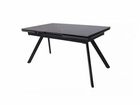 Стол раздвижной Атлант 1200 мрамор чёрный/черный муар