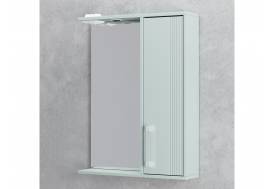 Шкаф-зеркало Альба 60 со светильником правый мята