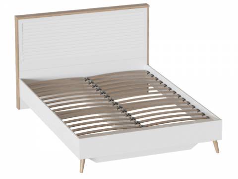 Кровать Гавана 1600 с ламелями Белый матовый