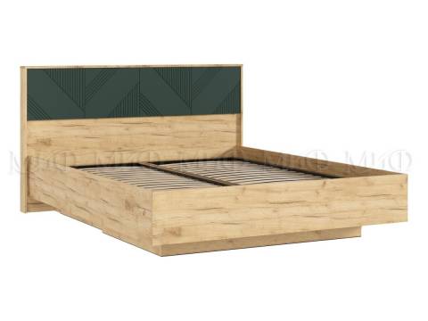 Кровать парящая 1600 Ирис (ортопед дерево) Браш Мени Грин/Дуб Крафт