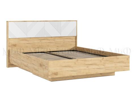 Кровать парящая 1600 Ирис (с ПМ) Браш Вайт/Дуб Крафт