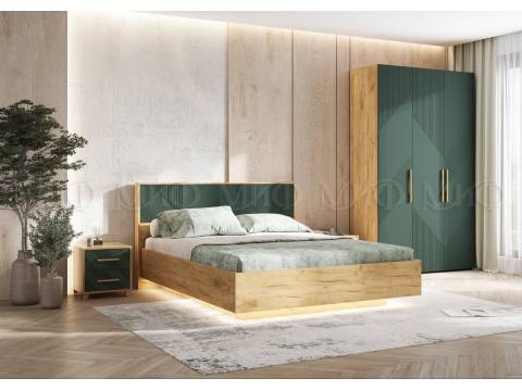 Спальня Ирис Браш Мени Грин/Дуб Крафт