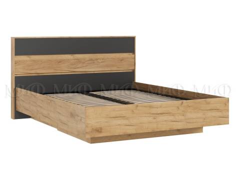 Кровать парящая 1600 Роджина (ортопед металл) Графит/Дуб Крафт