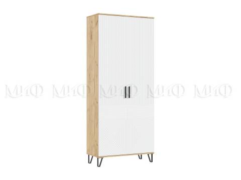 Шкаф в прихожую Флэш Браш Вайт, Дуб Крафт