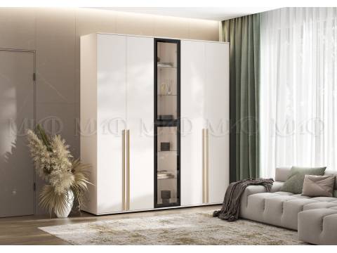 Шкаф с витриной Норд Кашемир