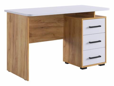 Стол компьютерный 1200 Лайт-2 дуб крафт золотой/белый