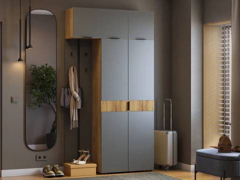 Прихожая Мебельсон К31 дуб крафт золотой/графит