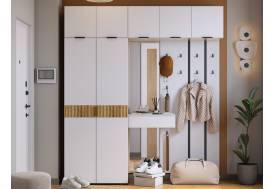Прихожая Мебельсон К35 дуб крафт золотой/белое дерево