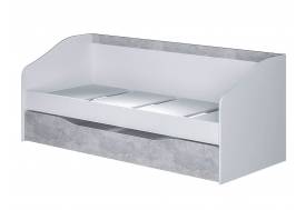 Кровать детская Паскаль белый/цемент светлый