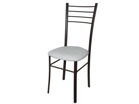 Стул Лайт ДХ-5 на коричневом каркасе обивка белый