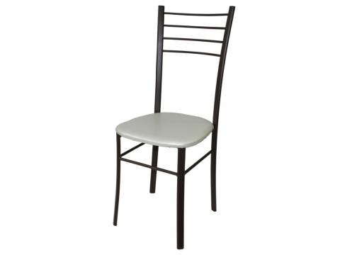 Стул Лайт ДХ-5 на коричневом каркасе обивка жемчуг