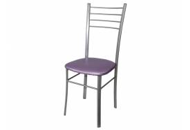 Стул Лайт ДХ-5 на серебряном каркасе обивка сиреневый