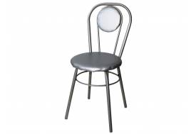 Стул №1 ДХ-7 с мягкой спинкой обивка серебро