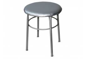 Табурет круглый ДХ-10 обивка серебро