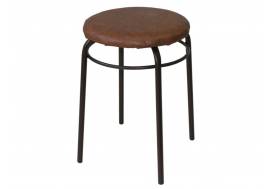 Табурет круглый с кольцом ДХ-11 обивка коричневый