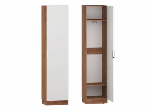 Пенал Леон Дуб бунратти-Белый ручки белая