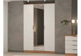 Шкаф трехстворчатый Леон Дуб бунратти/Белый