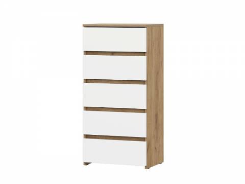 Комод 5 ящиков Некст 1 Дуб Золотой/Белый