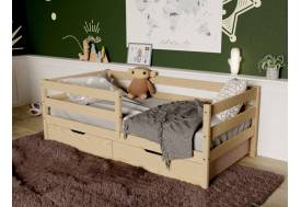 Кровать-софа детская с бортиками без покраски 80х160 см с ящиками