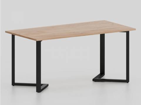 Стол У-образные опоры черные ЛО.КУ-6 600х1800 мм