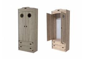 Шкаф 2-х створчатый Мираж-1 С6 с иллюминаторами