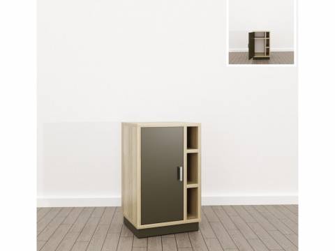 Тумба под кофемашину (Е-16) Eclectic eco Дуб рокпайл-Скала