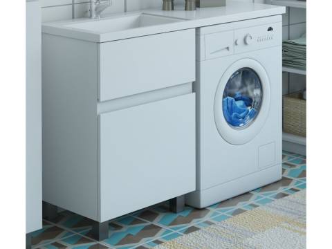 Тумба с раковиной Dallas Luxe 1050 напольная 2 ящика левая