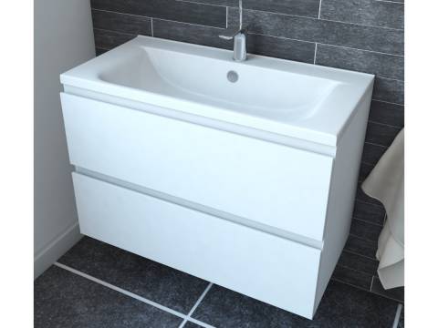 Тумба с раковиной Bali 650 навесная 2 ящика