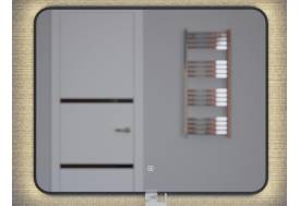 Зеркало Uperwood Modul черное теплая подсветка 100х80 см