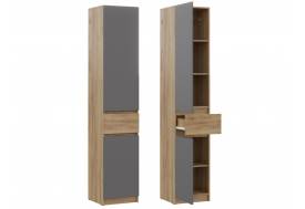 Шкаф ШК-001 ЛДСП Бостон Лайт Фасад серый шифер