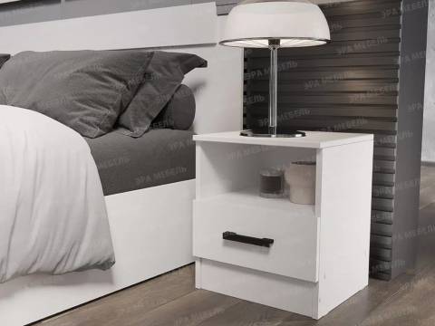 Тумба прикроватная Эко белый гладкий