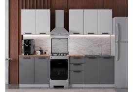 Кухня Фортуна 2000 мм Белый/Графит