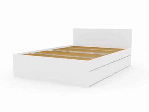 Кровать Монблан с ящиками 140х200 см Белый