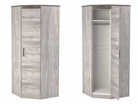 Шкаф угловой 2194 Денвер Риббек серый